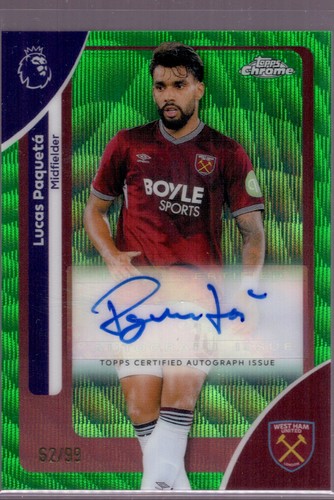 Lucas Paqueta 2025 Topps Chrome Green Wave /99