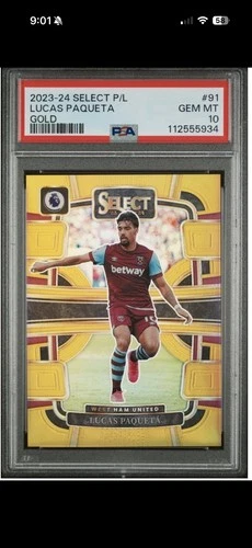 Lucas Paqueta 2023 Panini Select Gold /10