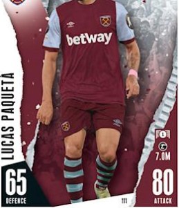 Lucas Paqueta 2023 Topps Match Attax UEFA Club Competitions