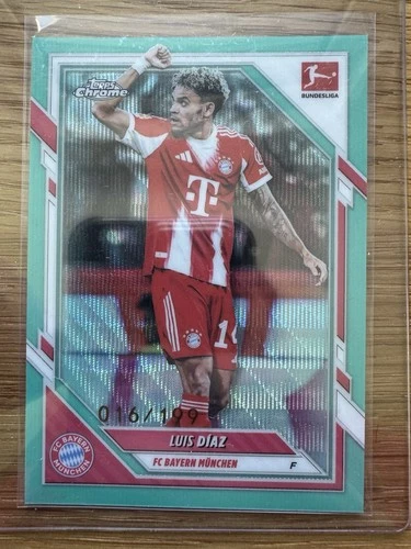 Luis Díaz 2025 Topps Bundesliga Chrome Aqua Wave /199