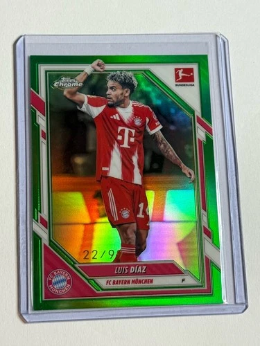 Luis Díaz 2025 Topps Bundesliga Chrome Green Refractor /99