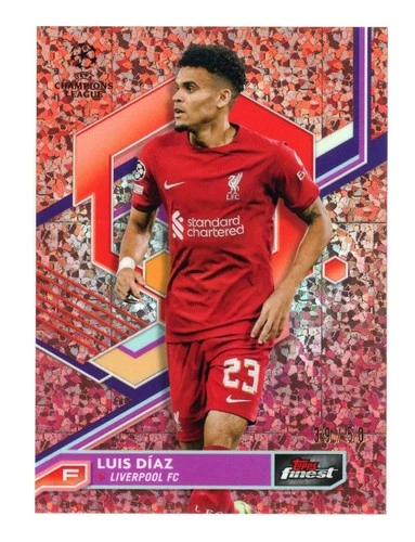 Luis Díaz 2022 Topps Finest Oro Rosa Mini Diamante Refractor /50