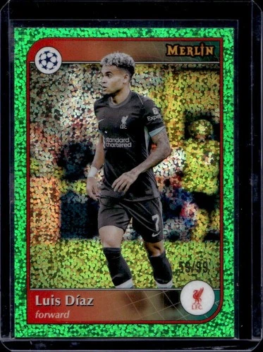 Luis Díaz 2024 Topps Merlin Chrome Green Refractor /99