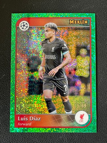 Luis Díaz 2024 Topps Merlin Chrome Green Sparkle Refractor /99