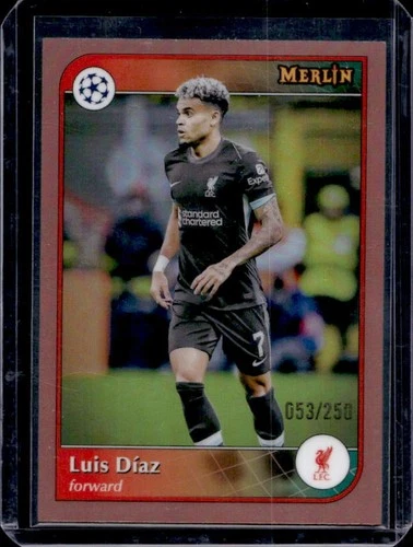 Luis Díaz 2024 Topps Merlin Chrome Pink Refractor /250