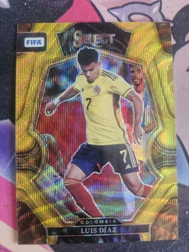 Luis Díaz 2023 Panini Select FIFA Gold Prizm /10
