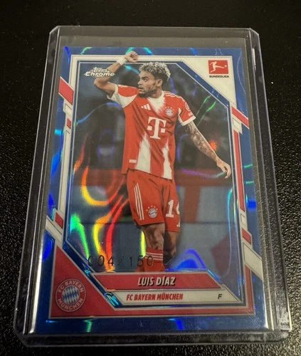 Luis Diaz 2025 Topps Bundesliga Chrome Blue Refractor /150