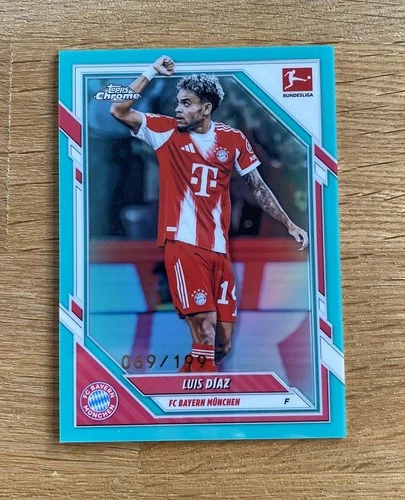 Luis Diaz 2025 Topps Chrome Bundesliga Aqua /199
