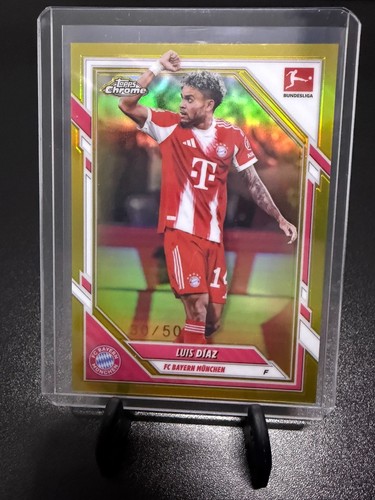 Luis Diaz 2025 Topps Chrome Bundesliga Gold /50