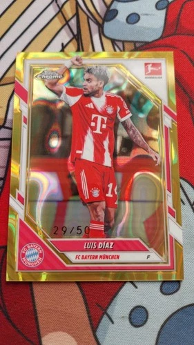 Luis Diaz 2025 Topps Chrome Bundesliga Gold Lava /50