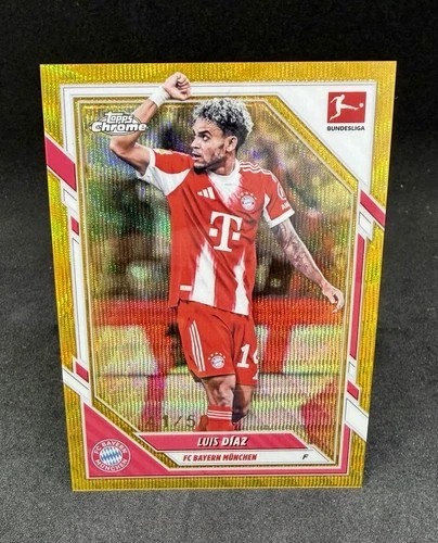 Luis Diaz 2025 Topps Chrome Bundesliga Gold Wave /50