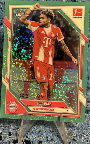 Luis Diaz 2025 Topps Chrome Bundesliga Green Sparkle /199