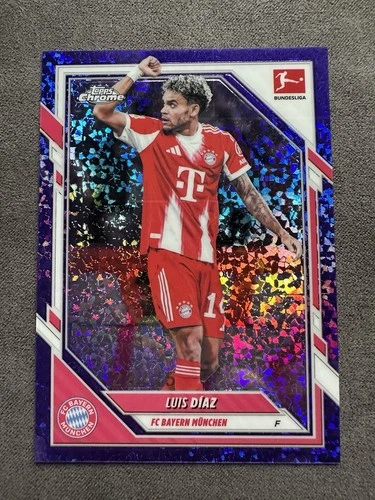 Luis Diaz 2025 Topps Chrome Bundesliga Purple Mini Diamonds /75