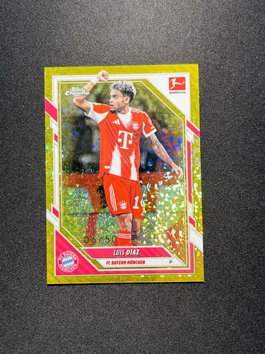 Luis Diaz 2025 Topps Chrome Gold Mini Diamond Refractor /50