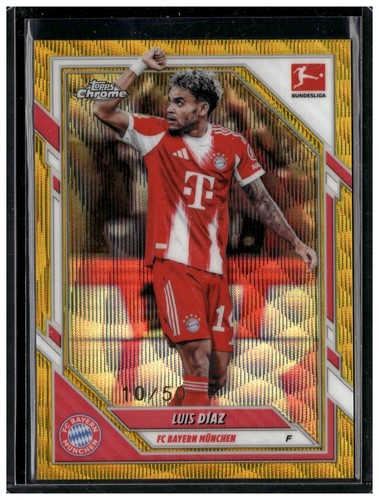 Luis Diaz 2025 Topps Chrome Gold Wave /50