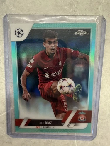 Luis Diaz 2022 Topps Chrome UEFA Club Competitions Aqua Refractor /199