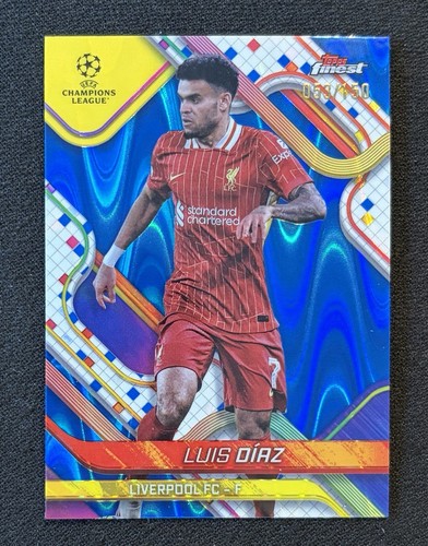 Luis Diaz 2024 Topps Finest Blue RayWave Refractor /150