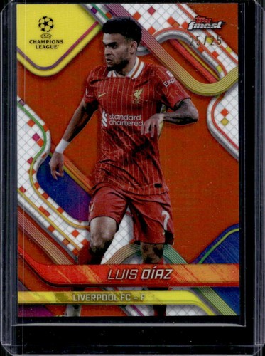 Luis Diaz 2024 Topps Finest UEFA Orange Refractor /25