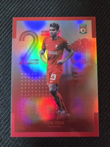 Luis Diaz 2022 Topps Liverpool Team Set Red /5