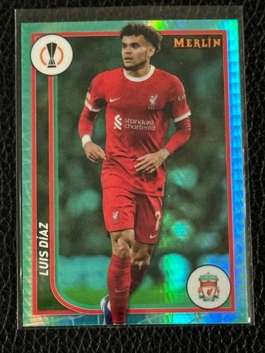 Luis Diaz 2024 Topps Merlin Chrome Aqua Prism Refractor