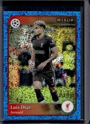 Luis Diaz 2024 Topps Merlin Chrome Blue Speckle Refractor /150