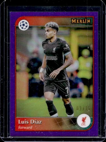 Luis Diaz 2024 Topps Merlin Chrome Purple Refractor /15