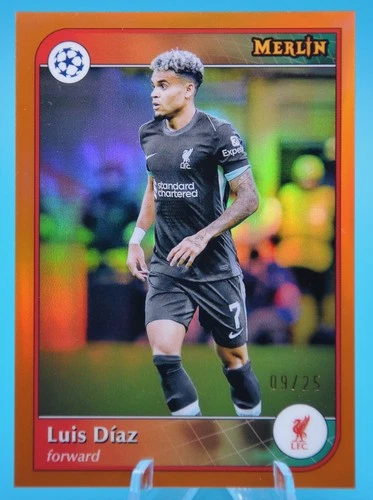 Luis Diaz 2024 Topps Merlin Chrome True Orange Refractor /25