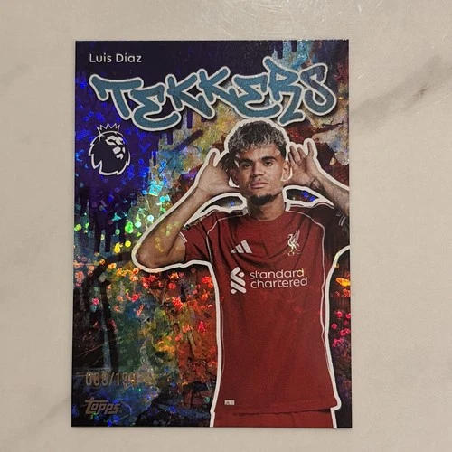 Luis Diaz 2025 Topps Premier League Tekkers Chrome Sparkle /199