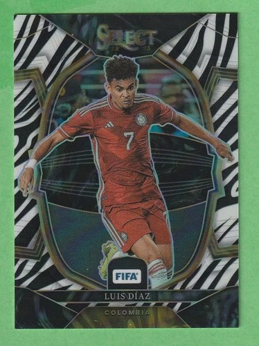 Luis Diaz 2022 Panini Select FIFA Zebra Prizm /25
