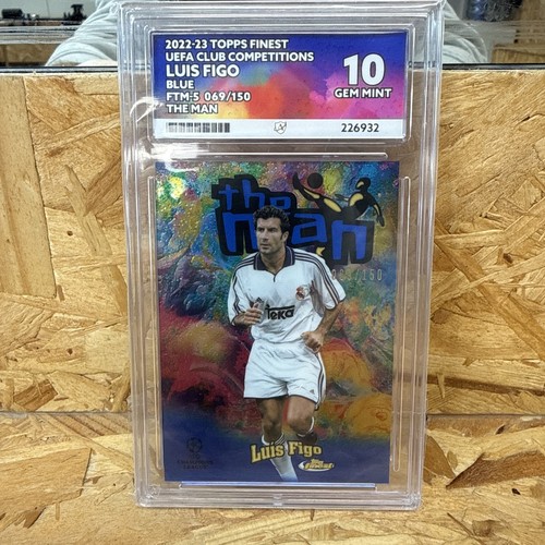 Luis Figo 2022 Topps Finest Blue /150
