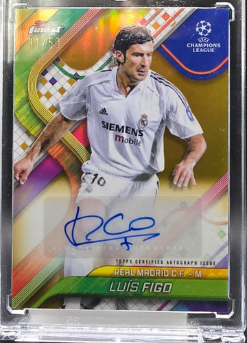 Luis Figo 2024 Topps Finest Gold /50