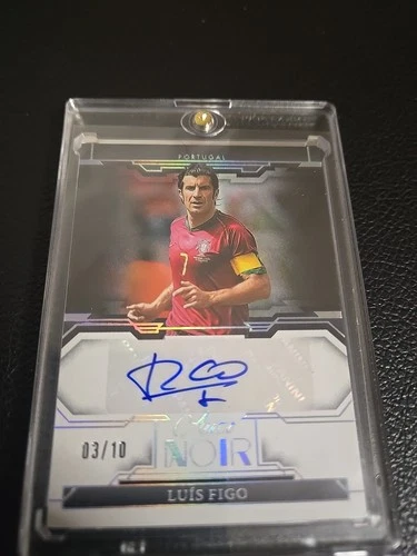 Luis Figo 2024 Panini Noir Calcio Silver Frame /10