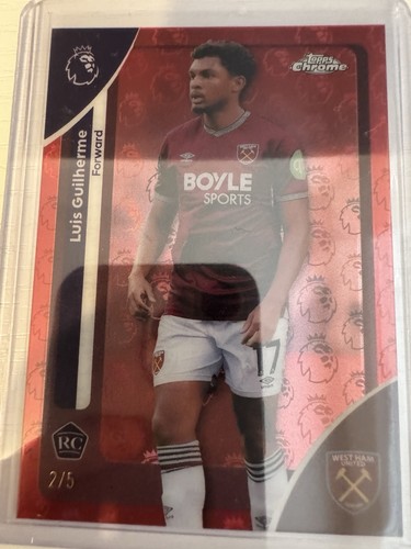 Luis Guilherme 2024 Topps Chrome Premier League Red /5