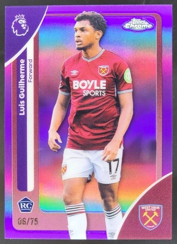 Luis Guilherme 2026 Topps Cromo Premier League Purple Refractor /75