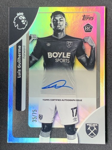 Luis Guilherme 2025 Topps Premier League Black and White Rainbow /75