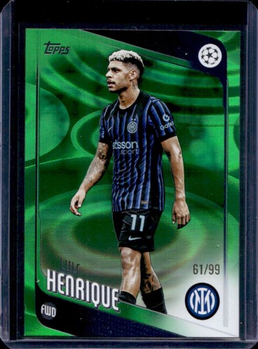 Luis Henrique 2025 Topps UEFA Green Raindrops /99