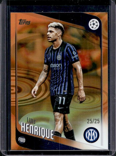 Luis Henrique 2025 Topps UEFA Orange Raindrops /25