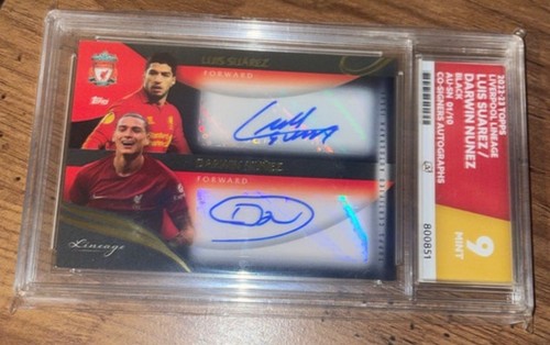 Luis Suarez and Darwin Nunez 2023 Topps Liverpool Lineage