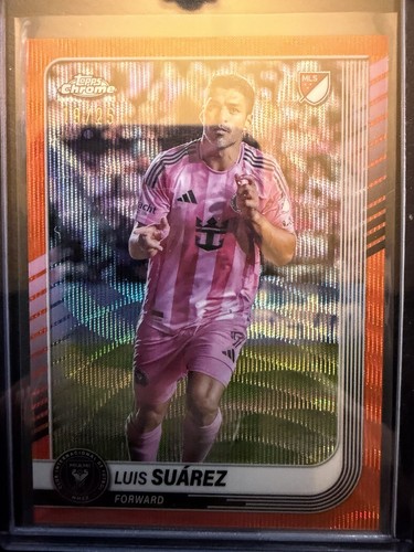 Luis Suarez 2025 Topps Chrome Orange Wave Refractor /25
