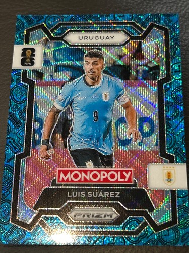 Luis Suarez 2026 Panini Monopoly Prizm World Cup Blue Wave