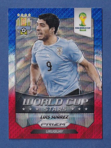 Luis Suarez 2014 Panini Prizm Onda Blu e Rossa