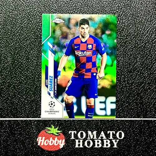 Luis Suárez 2019 Topps Chrome UEFA Green Bubble Refractor