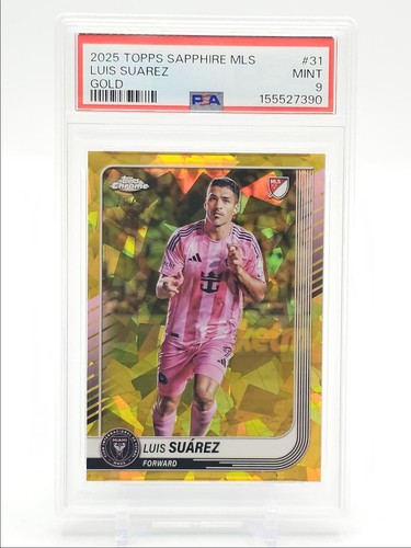 Luis Suárez 2025 Topps Cromo MLS Zaffiro Calcio Oro /50