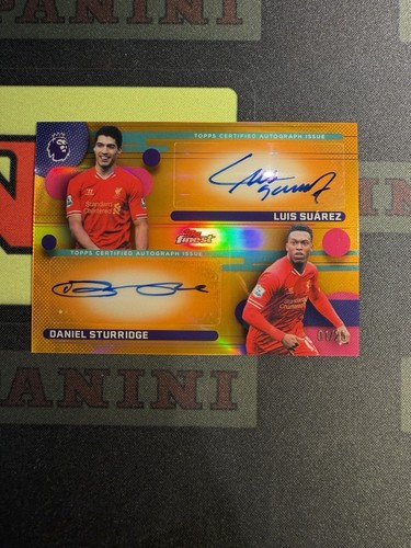 Luis Suárez & Daniel Sturridge 2025 Topps Finest Orange /25