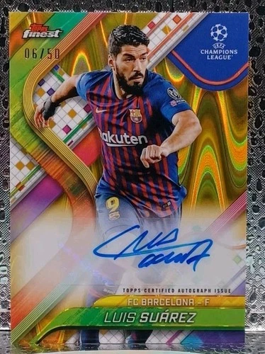 Luis Suárez 2024 Topps Finest Gold Wave /50