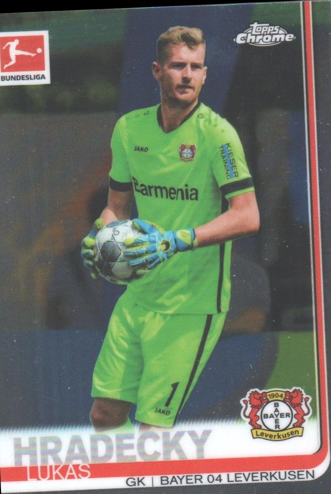 Lukáš Hrádecký 2019 Topps Chrome Bundesliga 65