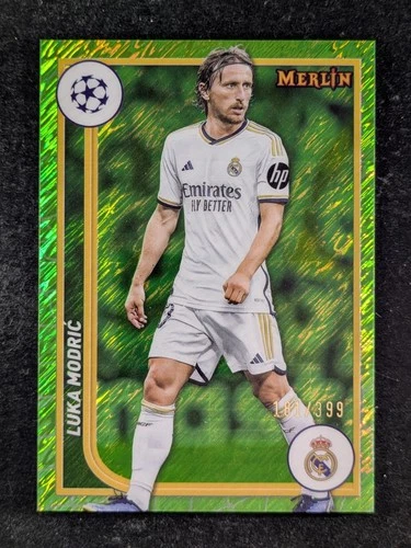 Luka Modric 2023 Topps Chrome Merlin Neon Green Shimmer 181/399