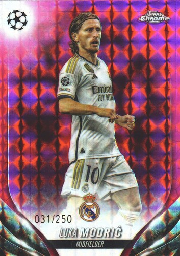 Luka Modric 2023 Topps Chrome Pink Geometric Refractor /250