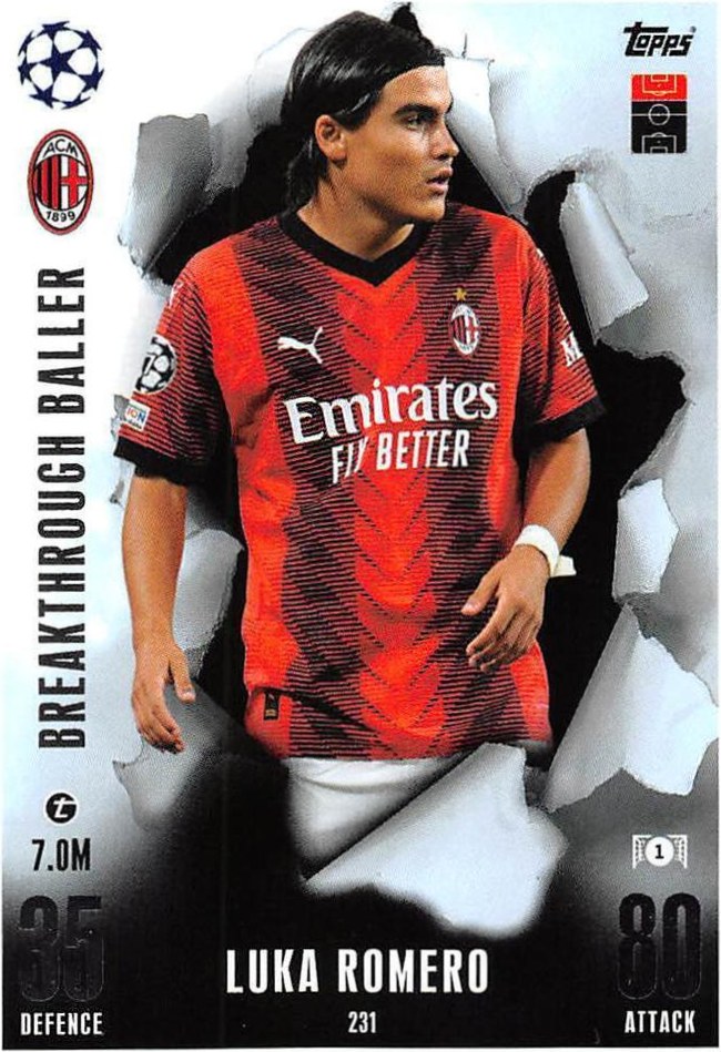 Luka Romero 2023 Topps Match Attax UEFA Club Competitions Extra