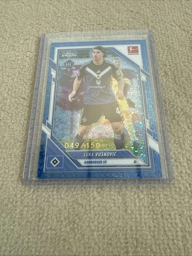 Luka Vuskovic 2025 Topps Bundesliga Chrome Blue /150